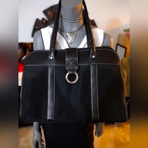 Laptop Carrier Handbag with Alligator Skin Details